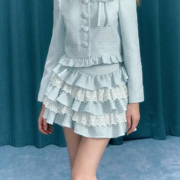 Gaono Lolita Kawaii jupe femmes adolescente douce mignonne à volants couches Mini