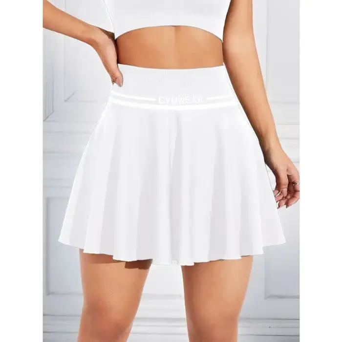 Jupe courte de Tennis à Badminton en tricot sans couture pour femmes