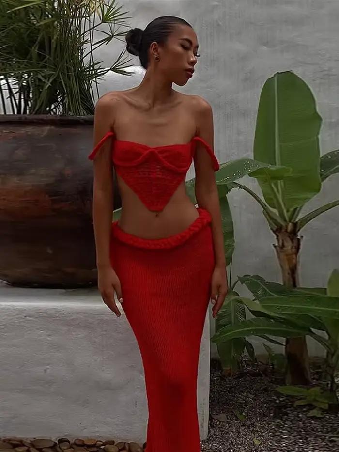 Ensemble de jupes en Y moulantes sexy pour femmes