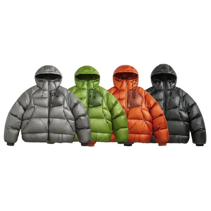 2025 hiver blanc canard doudoune mode hommes chaud à capuche vers le bas manteaux mâle épaissir vêtements d'extérieur surdimensionné doudoune