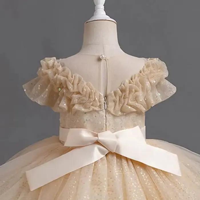 Robe longue élégante nouvelle princesse robes pour filles enfants Piano Recital robe hôte Pageant tenue fleur fille formelle fête porter