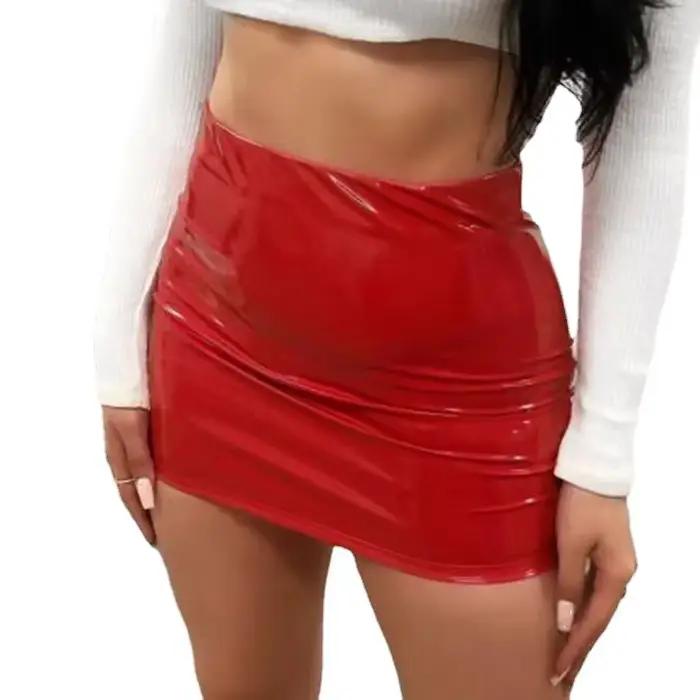 Amazon Wish – Mini jupe sexy en cuir, nouveau style printemps-été, en stock, mode saisonnière européenne et américaine