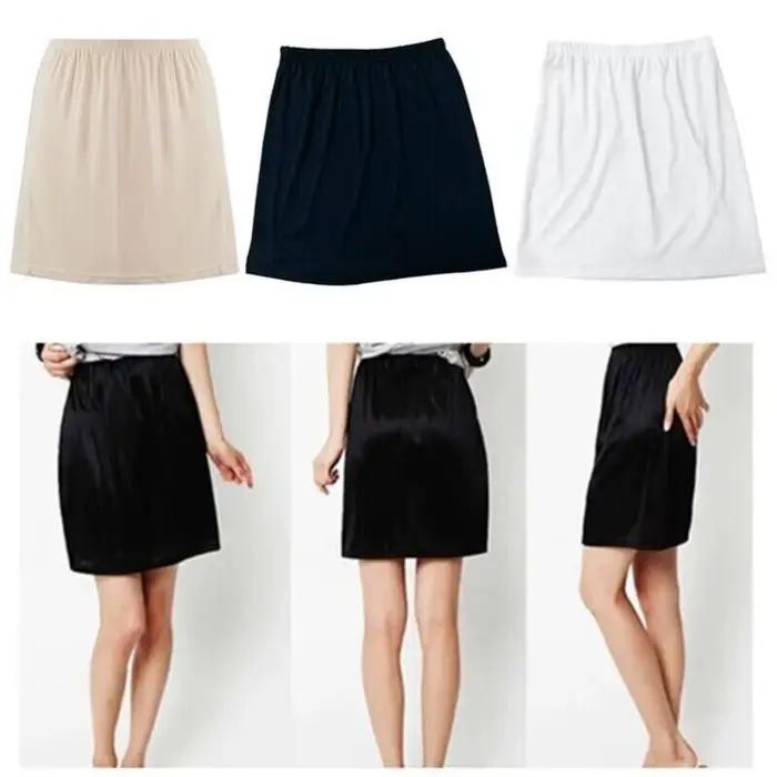 Jupon en polyester pour sous-jupe satiné pour femmes, robes, mariages et événements quotidiens, blanc, noir, vert, élégance et confort