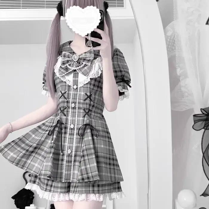 Kawaii – ensemble jupe à manches courtes pour femmes