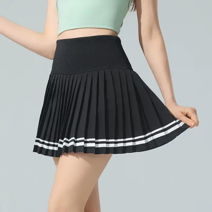 Jupe plissée de tennis pour femme, séchage rapide, anti-frottement, avec poche intérieure, pour le golf, la course, l'entraînement et les loisirs
