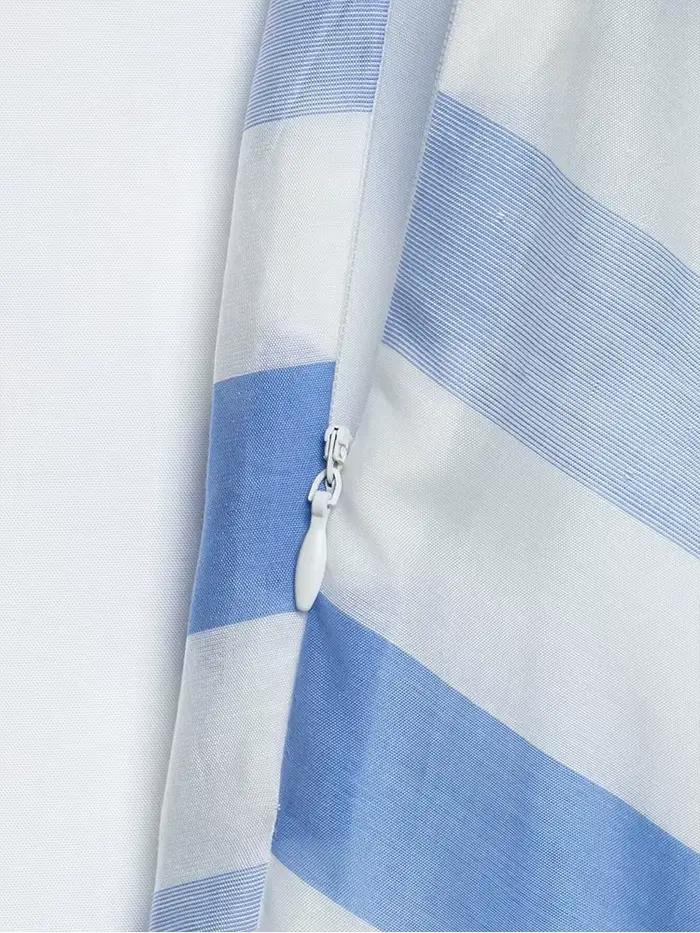 Jupe rayée bleue vintage TFMLN pour femme – Tendance estivale