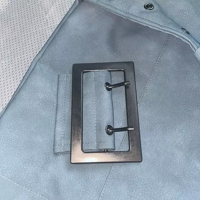 KUCLUT mode usé ceinture croisée en cuir taille basse Mini jupe pour les femmes polyvalent Style de moto enveloppé jupes de hanche 1A568