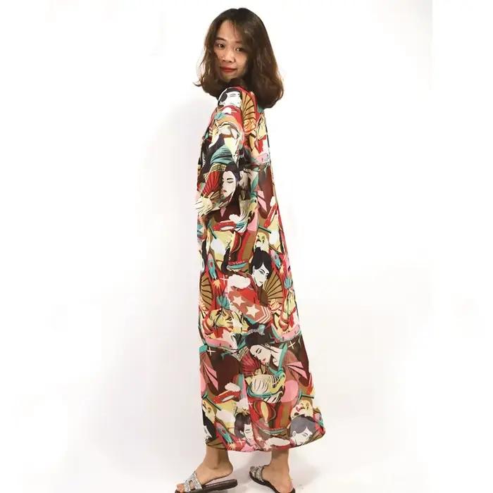 Kimono japonais pour femmes, yukata, cardigan à manches longues, chemisier tendance, haori, robe kimono traditionnelle, style 2026 FF001