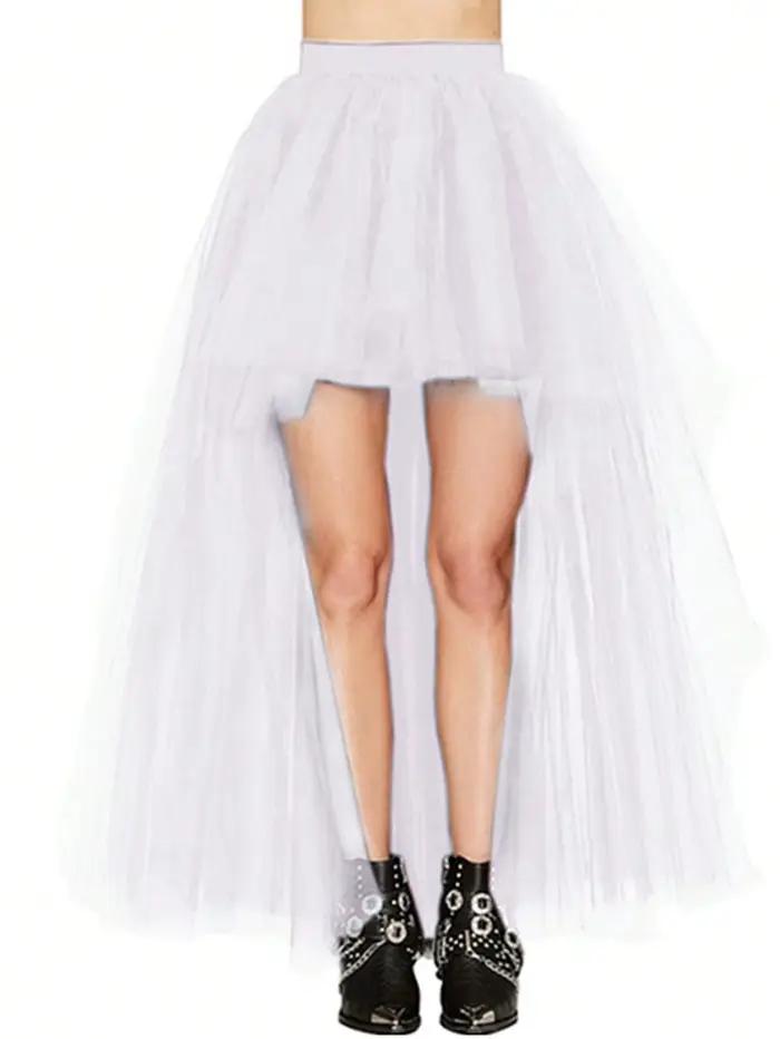 Jupe asymétrique en Tulle colorée et élégante pour femmes