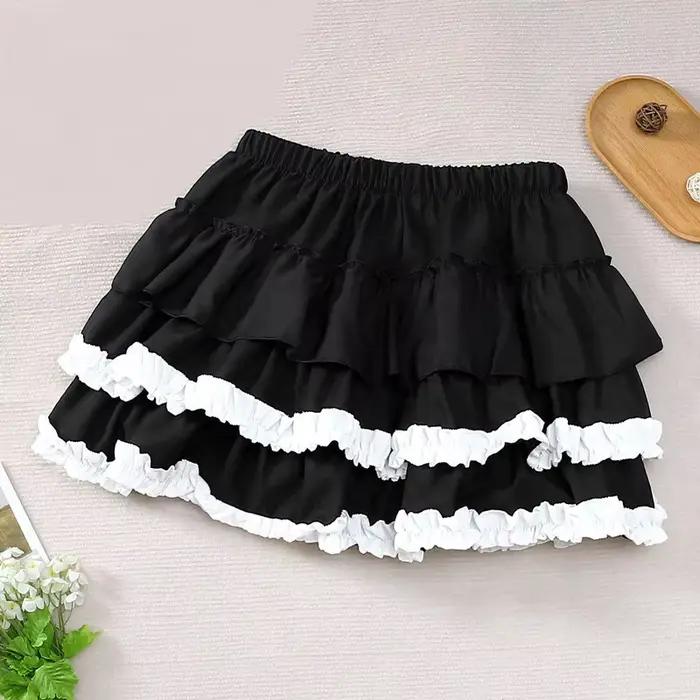 Femmes jupe courte noire Style Preppy japonais