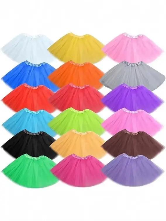 Jupe Tutu en Tulle pour Femmes et Filles, Jupe de Danse Classique, Mini-Jupe Courte, Jupon Vintage, Jupon de Ballet en Maille Superposée Occasions Spéciales