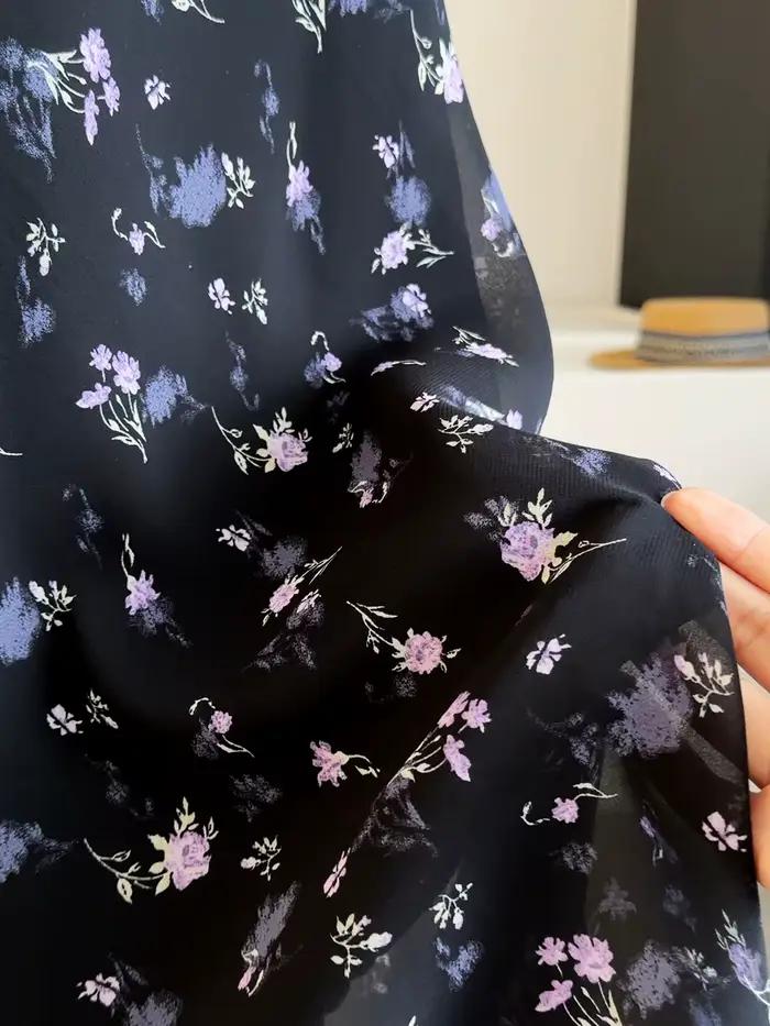 Jupes Vintage en Mousseline Florale pour Femmes 2026 Nouvelle Mode Amincissante Moulante Effet Hanches Nues Taille Haute Décontractée Élégante Plage Sirène