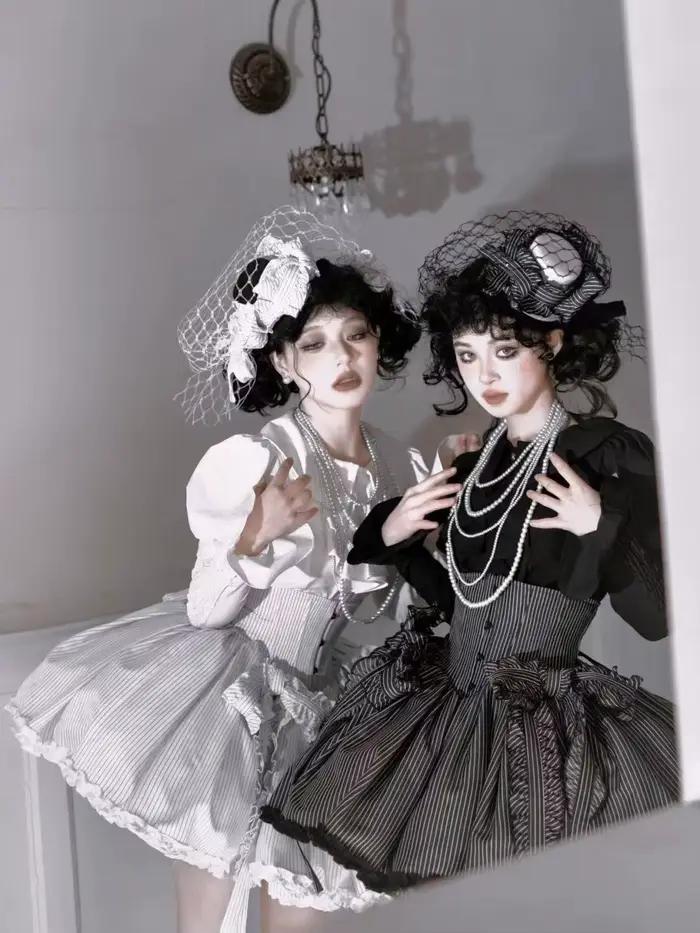 Jupe Lolita de Style gothique noir foncé pour femmes d'âge moyen européennes, jupe Design dénudée pour filles, Costume de Cosplay d'événement d'halloween