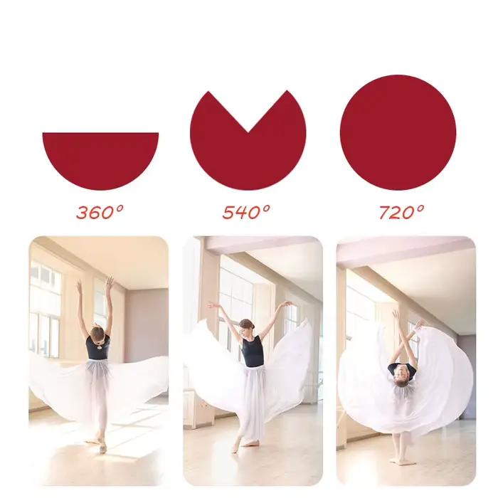 Jupe de Ballet Longue en Mousseline de Soie pour Femme Occasions Spéciales Pratique de Danse Fête Élégante à Offrir