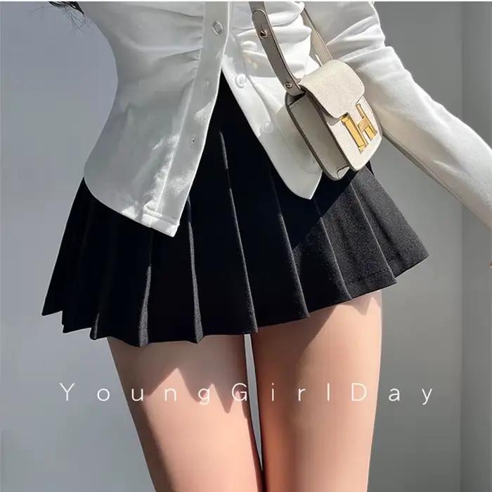 ZOpastel-Mini jupe plissée avec short pour femme