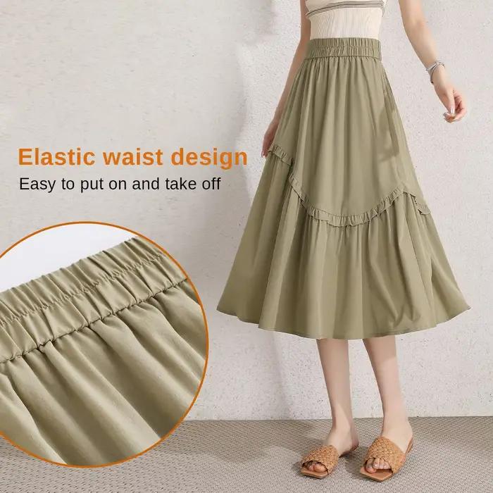 LOUIS YAO jupe trapèze 2025 printemps/été dentelle décoration taille haute