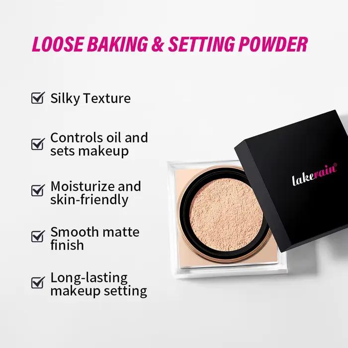 Adt Baking and Setting Powder Maquillage, Longue durée, Contrôle de l'huile, Visage naturel, Imperméable, Éclaircissant, Cosmétiques, 256
