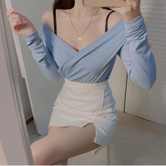 Mini Jupe Courte en Mousseline de Soie avec Fente Latérale pour Femme