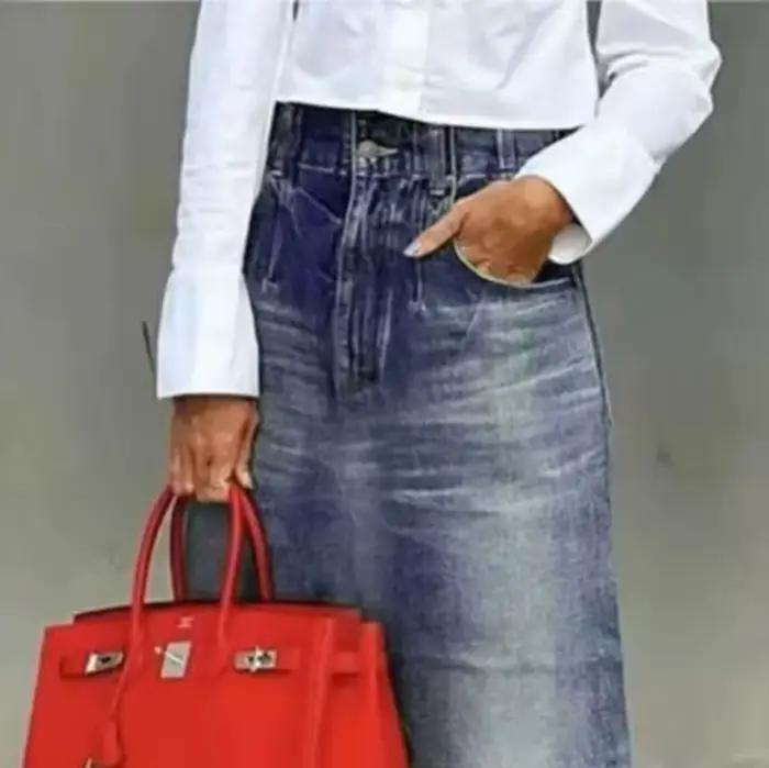 Jupe longue en jean Modigirl 2026 pour femme – Tendance automne-hiver