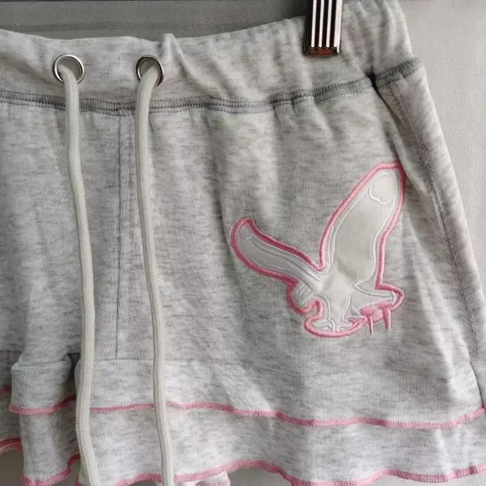 Kimotimo Mini-jupe grise à volants style rétro américain pour femme