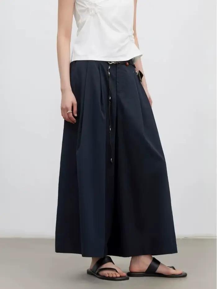 CHIC VEN Mode Femme Culottes Unies Nouveauté Décontractées Taille Haute Plissées Jupes-Shorts Amples pour Bureau Été 2026