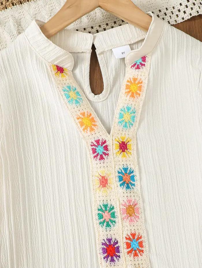 Robe à manches longues pour filles, style ethnique moyen-oriental avec embellissements, ajustée pour l'automne en extérieur, tenue décontractée