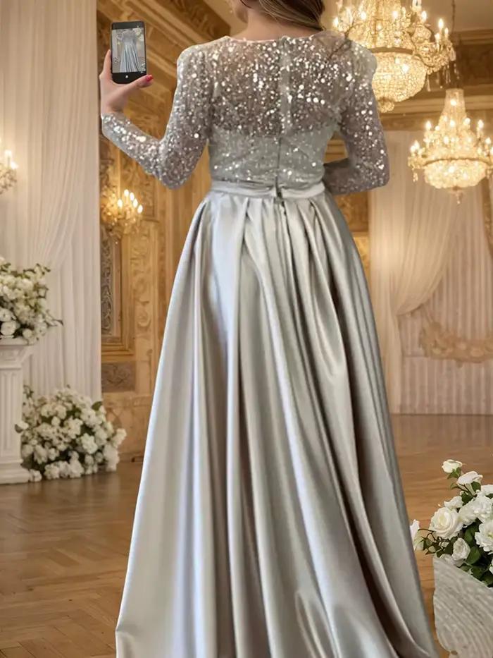 Robe de soirée glamour à paillettes pour femmes