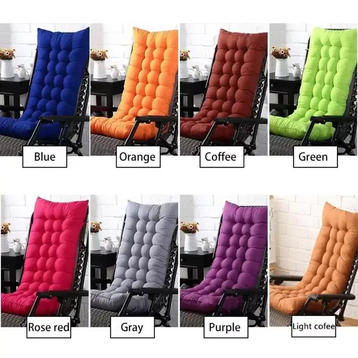 Coussin de chaise à bascule, coussin de chaise de jardin extérieur, antidérapant, à dossier haut, pour chaise de Patio, lavable, pour chaise longue