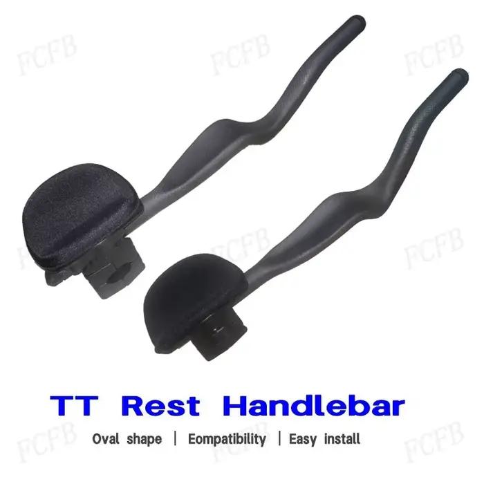 Vélo de route Triathlon temps d'essai 3K repose-vélo entièrement en carbone guidon TT 35 ° Pour extension de guidon Aero avec clip