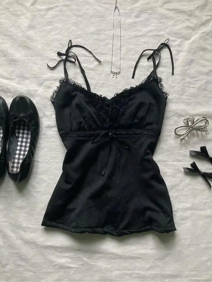 Punk Y2k jupes femmes vêtements Goth Sexy Ropa esthétique rayure taille haute dentelle nœud MIni