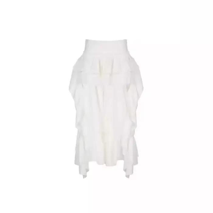 Jupes Femme Mi-longues Coupe Trapèze Taille Haute Ajustée Décontractée Unie à Volants Élégante Style Y2K Streetwear Travail Été 2026
