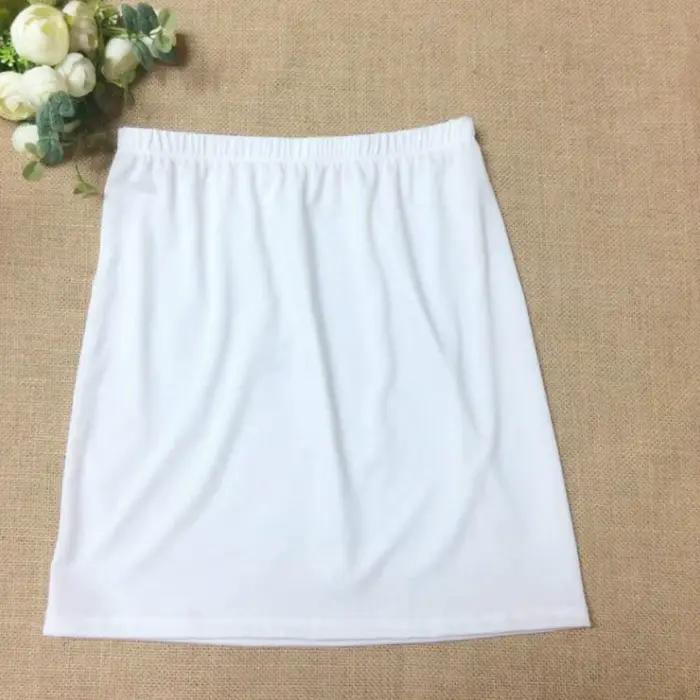 Jupon Court en Satin à Taille artificiel astique pour Femme, Jupe Douce, Demi-Slip, Slim Fit