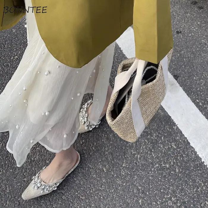 Jupes féeriques mi-longues en maille blanche pour femmes