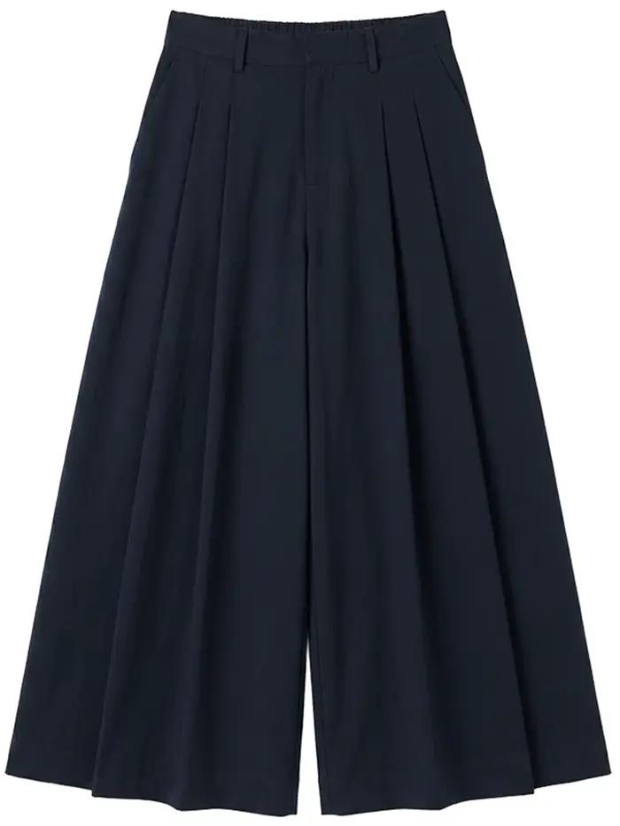 CHIC VEN Mode Femme Culottes Unies Nouveauté Décontractées Taille Haute Plissées Jupes-Shorts Amples pour Bureau Été 2026