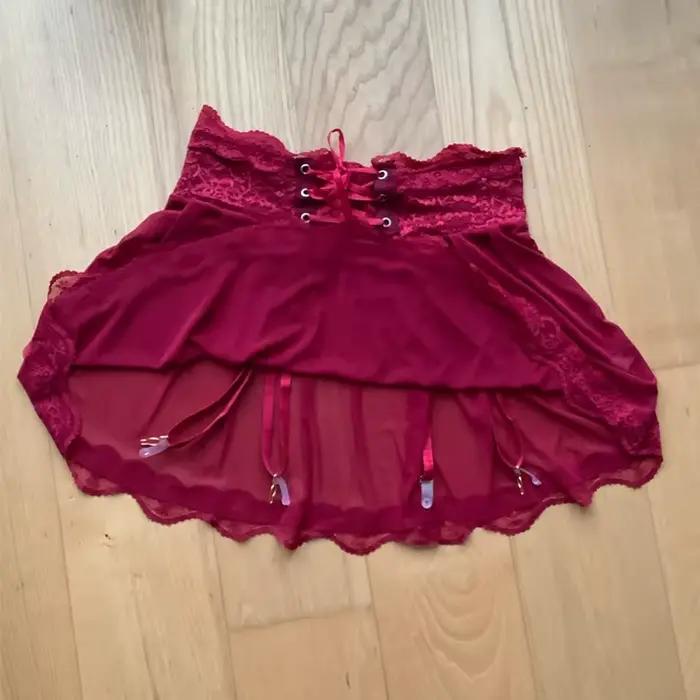 Jupe transparente en maille noire et blanche avec porte-jarretelles pour femmes, Lingerie Sexy, sangle à bandes réglable, ceinture à bretelles pour bas