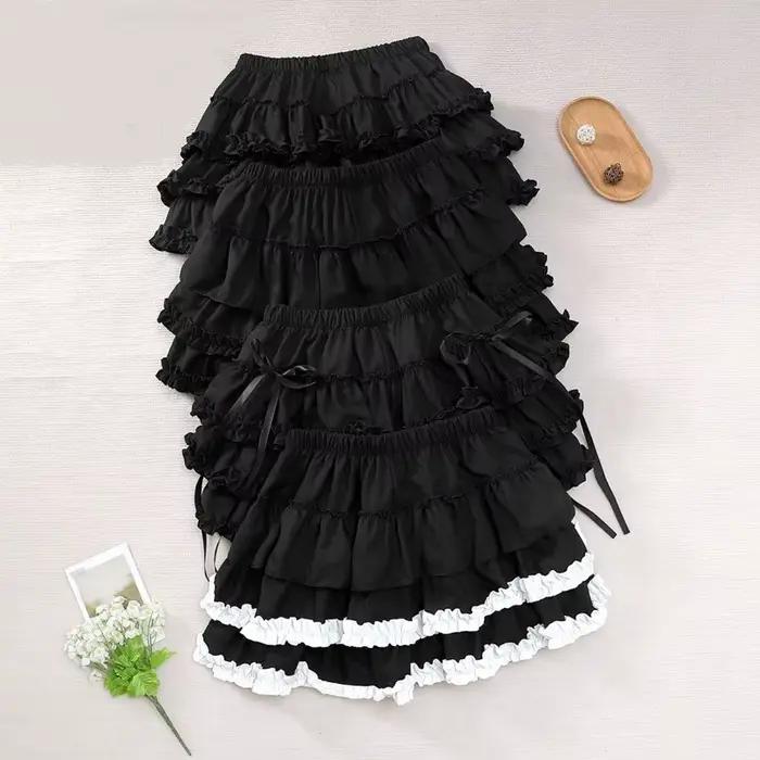 Femmes jupe courte noire Style Preppy japonais
