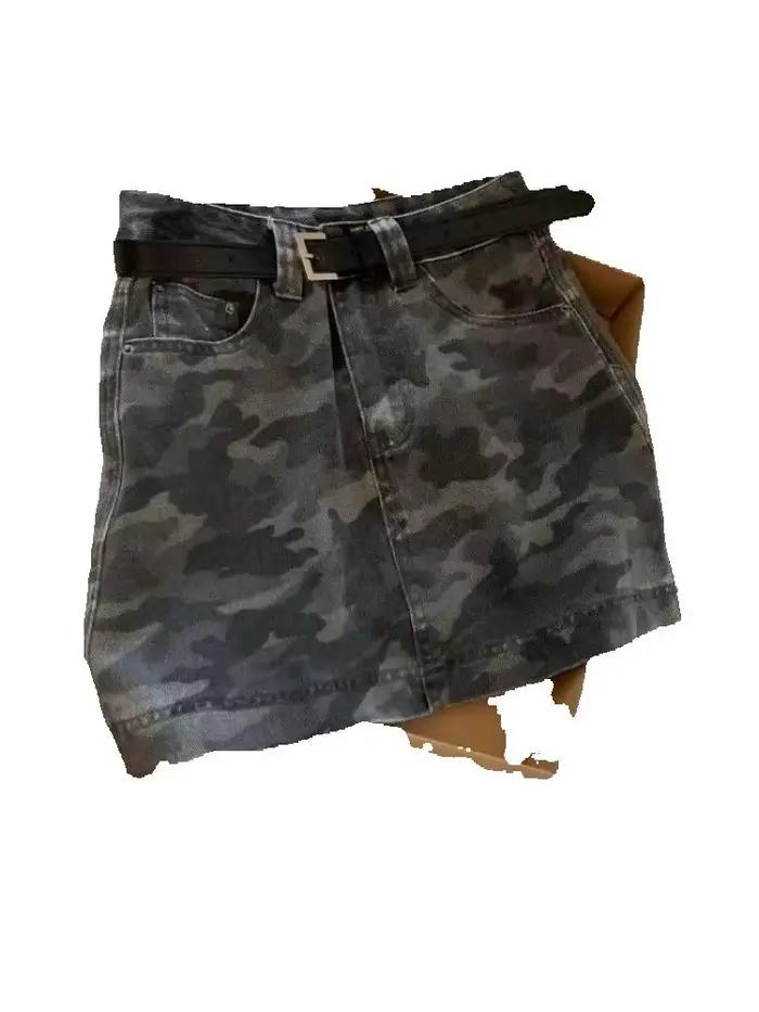 Spice Girls – jupe courte en jean Camouflage pour femmes
