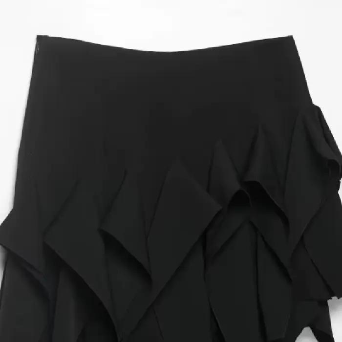 Jupe asymétrique à ourlet irrégulier pour femme