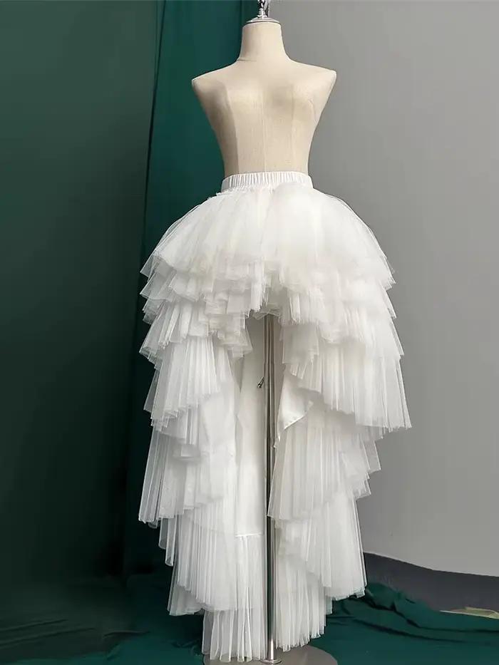 Jupe tutu longue à dos court, jupes de princesse à la mode