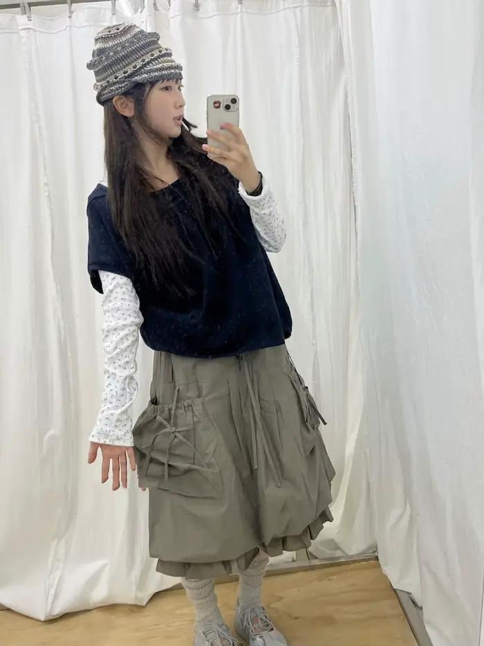 Jupe plissée style safari polyvalente pour femme