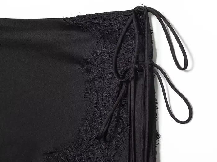 Jupe BSAY en polyester élégante asymétrique pour femmes automne hiver soirée Noël