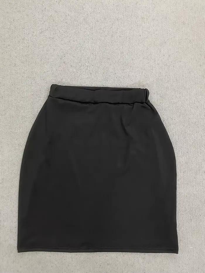 Jupe moulante classique polyvalente style rétro américain avec dos en maille transparente