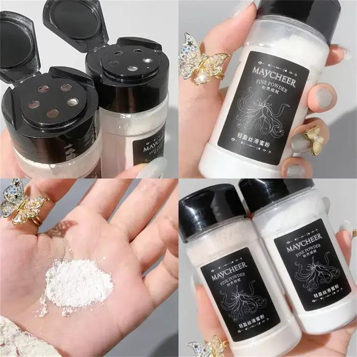 Poudre libre de grande capacité 55g, poudre de poivre naturelle durable, contrôle professionnel de l'huile, imperméable, réglage mat, maquillage