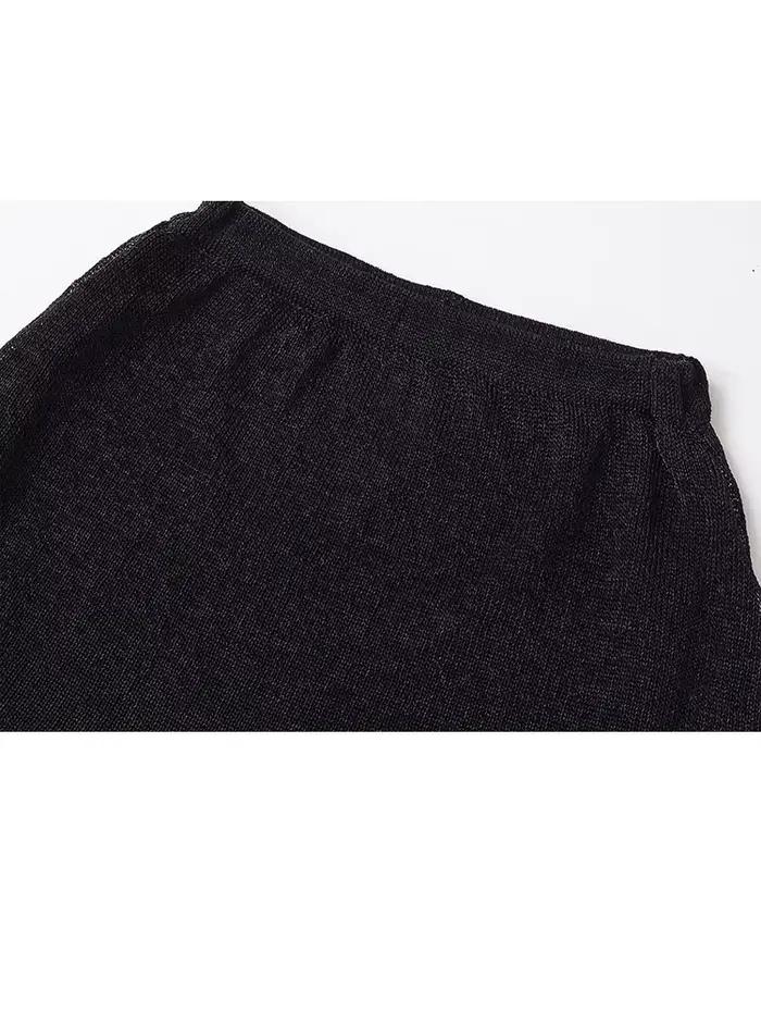 HH femmes nouvelle mode polyvalent élégant solide métallique tricoté Sexy jupe femme taille haute décontractée