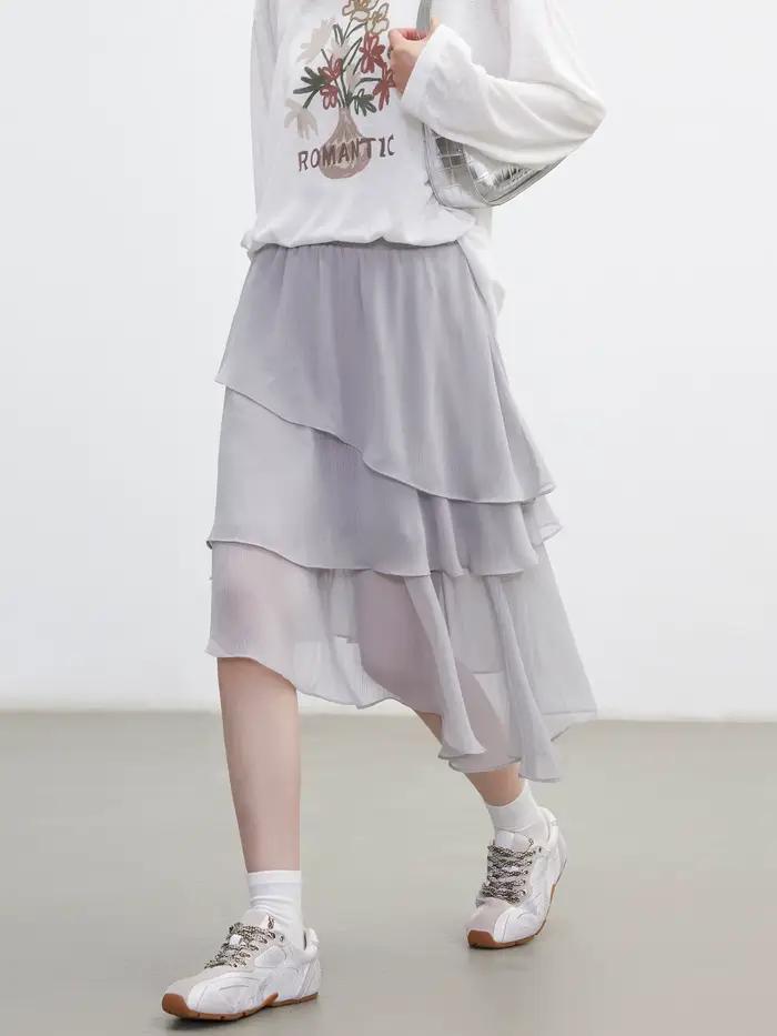 CHIC VEN Nouvelle Jupe Femme Design Innovant Taille Élastique
