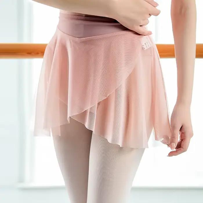 Nouvelle jupe courte en tulle rose à taille haute pour femme