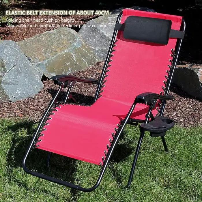 Coussin de chaise longue de jardin, oreiller de cou inclinable, appui-tête, chaise de plage, Camp, terrasse, chaise longue, pause déjeuner, oreiller de repos