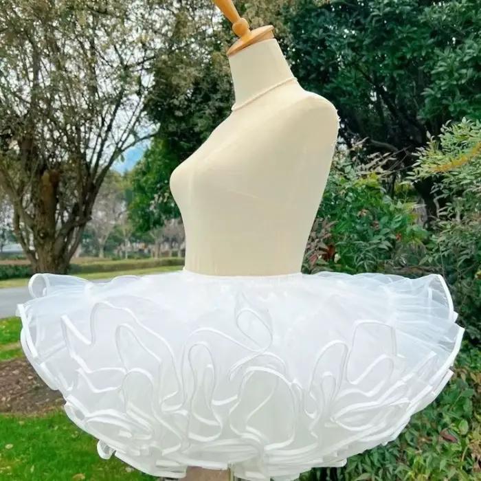 MAGOGO blanc noir court Super moelleux Lolita sous-jupe 30CM canard fesses Tutu jupe soutien désossé doux gaze nuage jupons