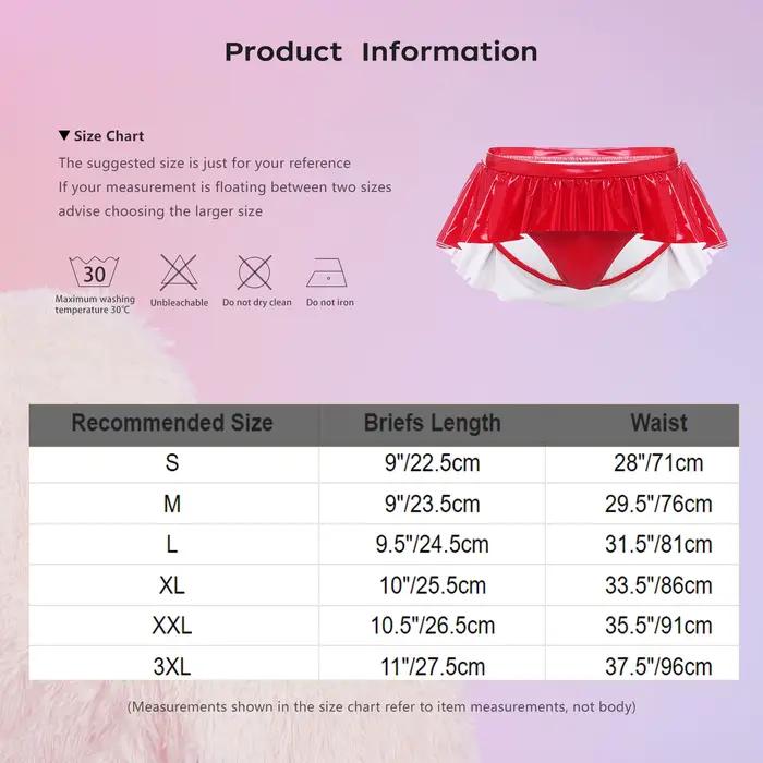 Mini-jupe taille basse pour femme, shorty en similicuir PU effet mouillé, jupe irrégulière à volants, micro-culotte, sous-vêtement, tenue de club, vêtement de nuit
