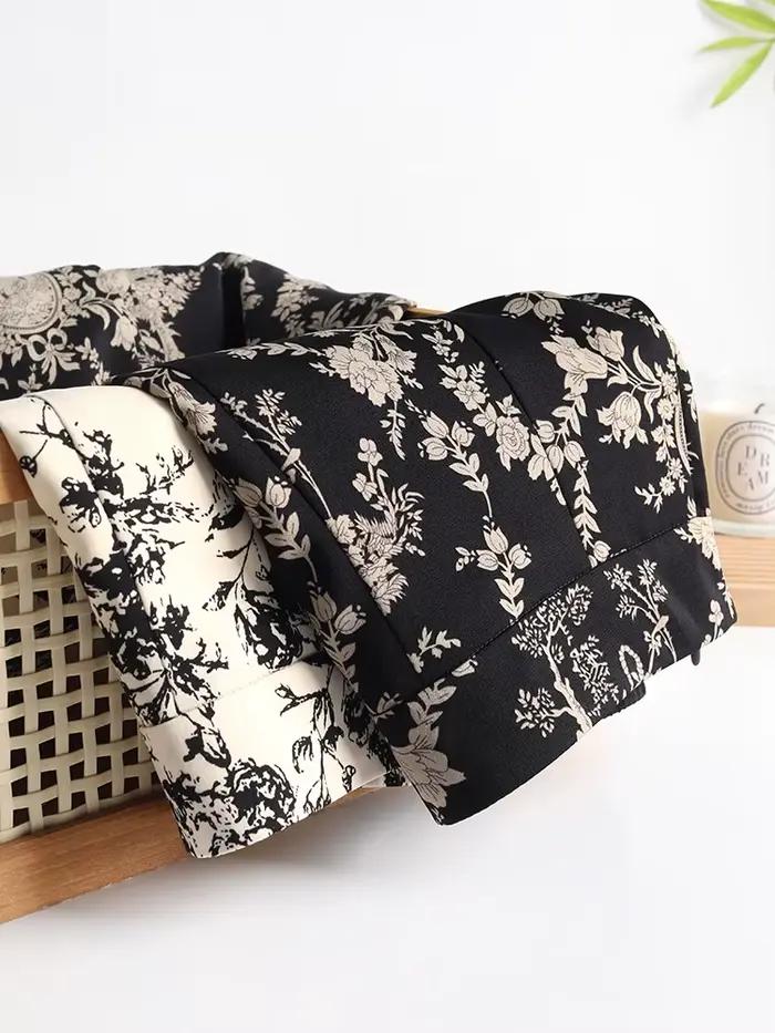 ZUZK femmes jupes florales confortables nouvelle taille élastique mode mi-longue Jupe à fleurs